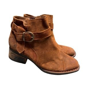 BORN Morocco Glazed Ginger Distressed Western Bootie Size 8